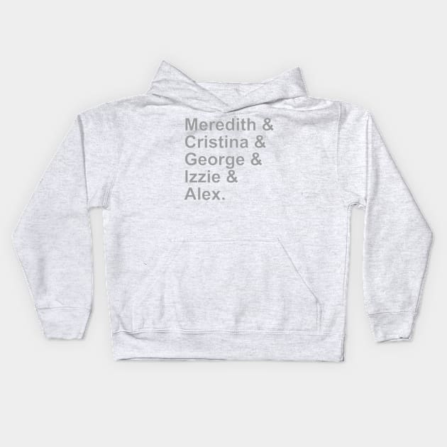 Grey's Squad Kids Hoodie by HalamoDesigns